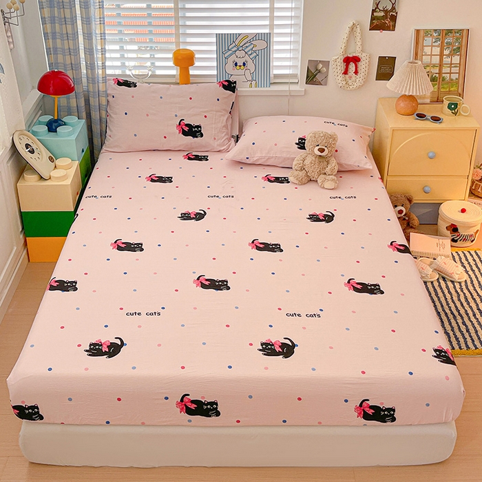 91家纺网 家纺一手货源 找家纺 （总）维娜斯家纺 2025新款A类水洗棉双层纱床笠单件