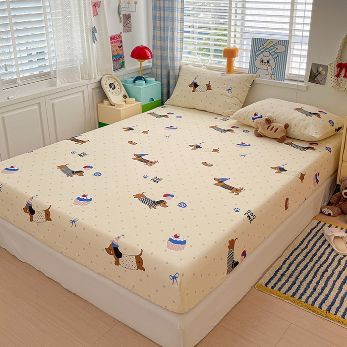 91家纺网 家纺一手货源 找家纺 （总）维娜斯家纺 2025新款A类水洗棉双层纱床笠单件