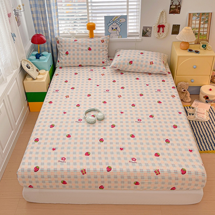 91家纺网 家纺一手货源 找家纺 （总）维娜斯家纺 2025新款A类水洗棉双层纱床笠单件