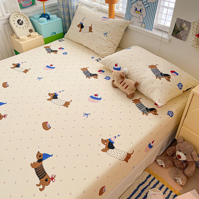 91家纺网 家纺一手货源 找家纺 （总）维娜斯家纺 2025新款A类水洗棉双层纱床笠单件