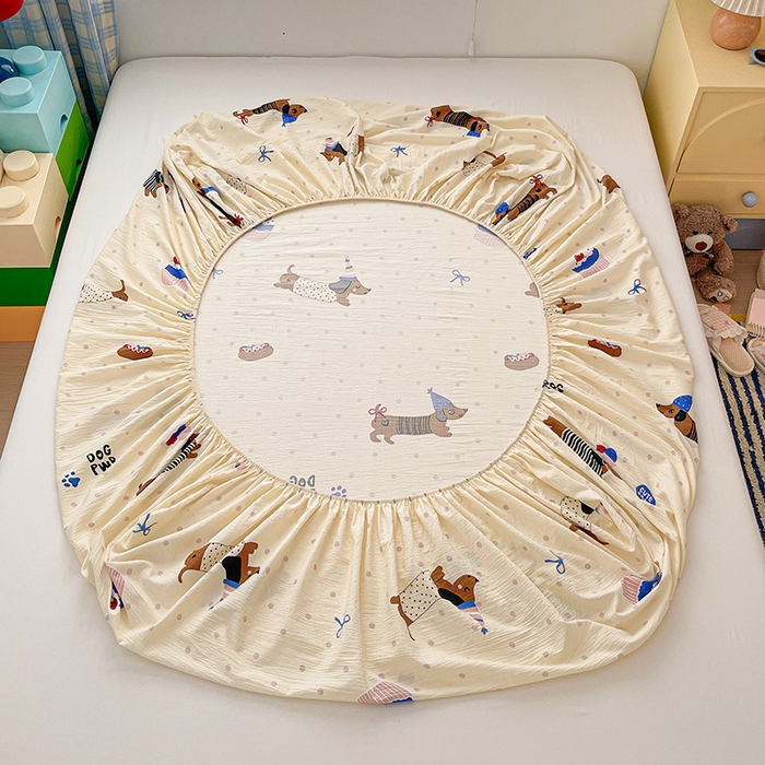 91家纺网 家纺一手货源 找家纺 （总）维娜斯家纺 2025新款A类水洗棉双层纱床笠单件