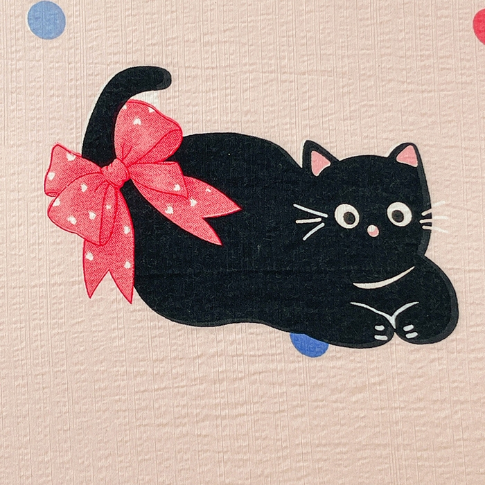 91家纺网 家纺一手货源 找家纺 维娜斯家纺 2025新款A类水洗棉双层纱床笠单件 可爱猫咪