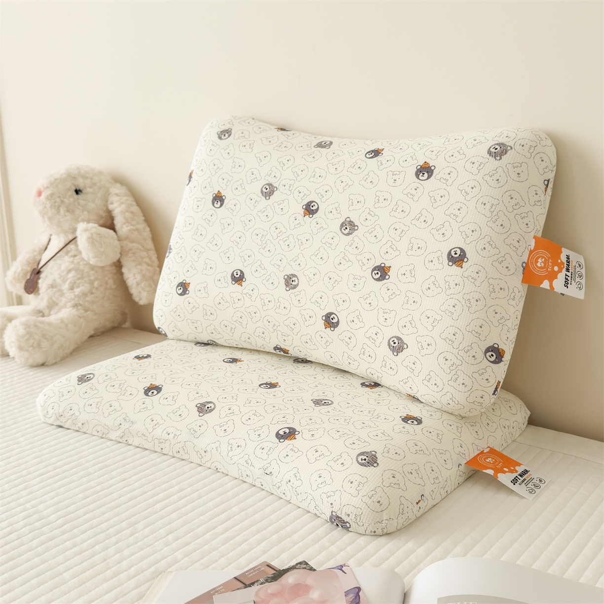 91家纺网 家纺一手货源 找家纺 麦肯锡 2025新款可爱碎花儿童记忆枕-终版 甜梦小熊