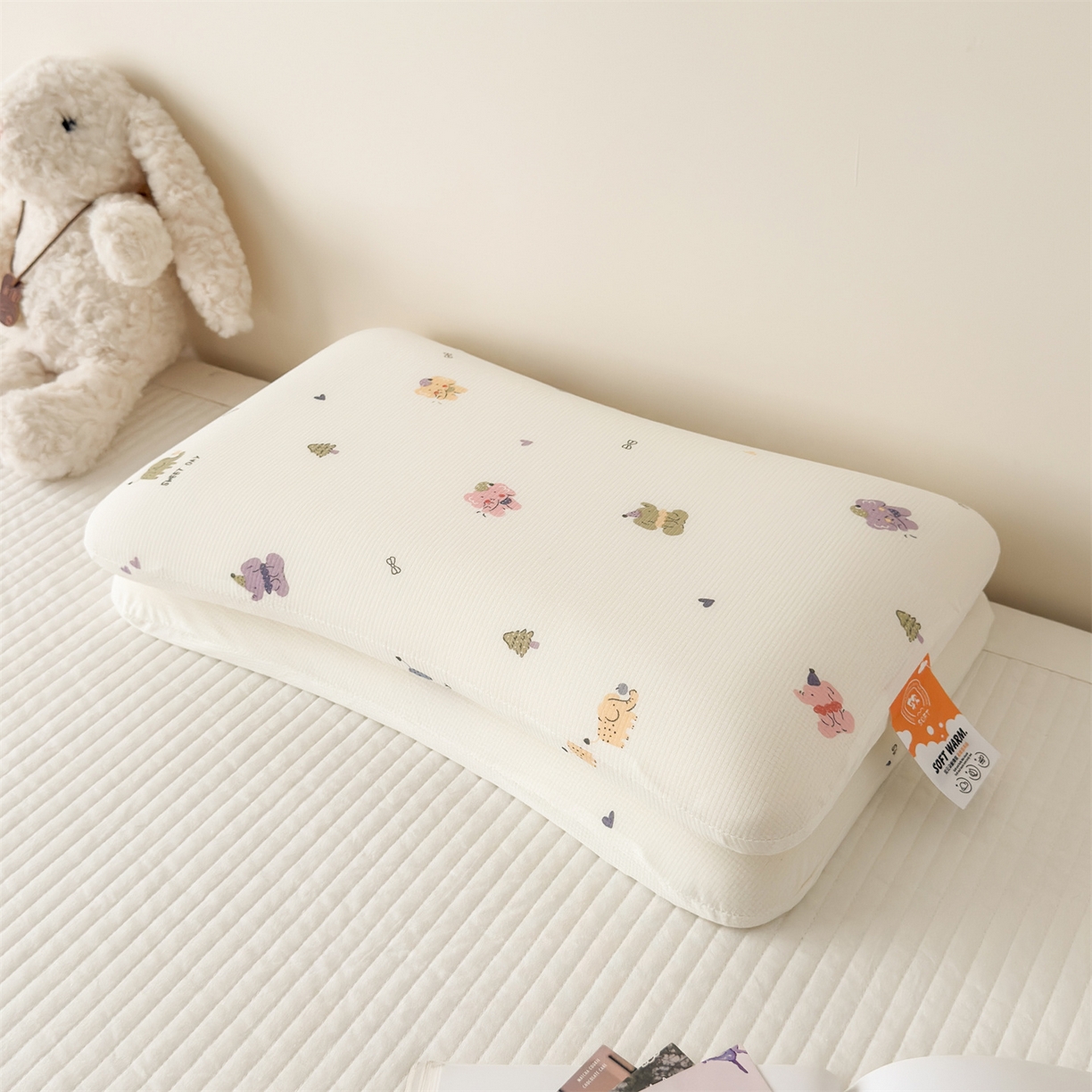 91家纺网 家纺一手货源 找家纺 麦肯锡 2025新款可爱碎花儿童记忆枕-终版 小象乐园