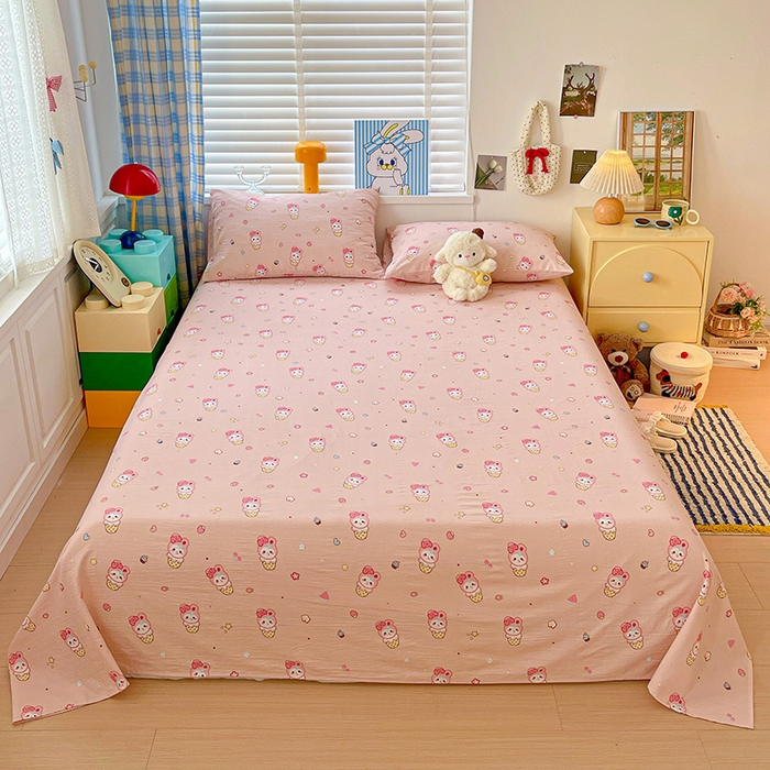 91家纺网 家纺一手货源 找家纺 （总）维娜斯家纺 2025新款A类水洗棉双层纱床单单件