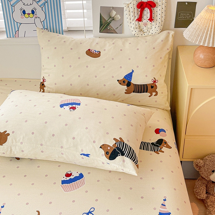 91家纺网 家纺一手货源 找家纺 （总）维娜斯家纺 2025新款A类水洗棉双层纱床单单件