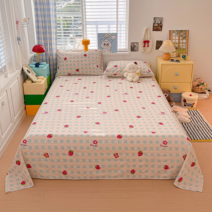 91家纺网 家纺一手货源 找家纺 （总）维娜斯家纺 2025新款A类水洗棉双层纱床单单件