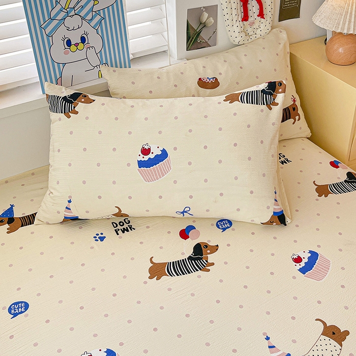 91家纺网 家纺一手货源 找家纺 （总）维娜斯家纺 2025新款A类水洗棉双层纱床单单件