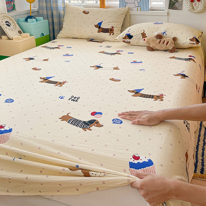 91家纺网 家纺一手货源 找家纺 （总）维娜斯家纺 2025新款A类水洗棉双层纱床单单件