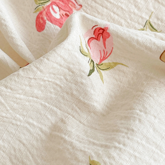 91家纺网 家纺一手货源 找家纺 维娜斯家纺 2025新款A类水洗棉双层纱床单单件 小熊花园