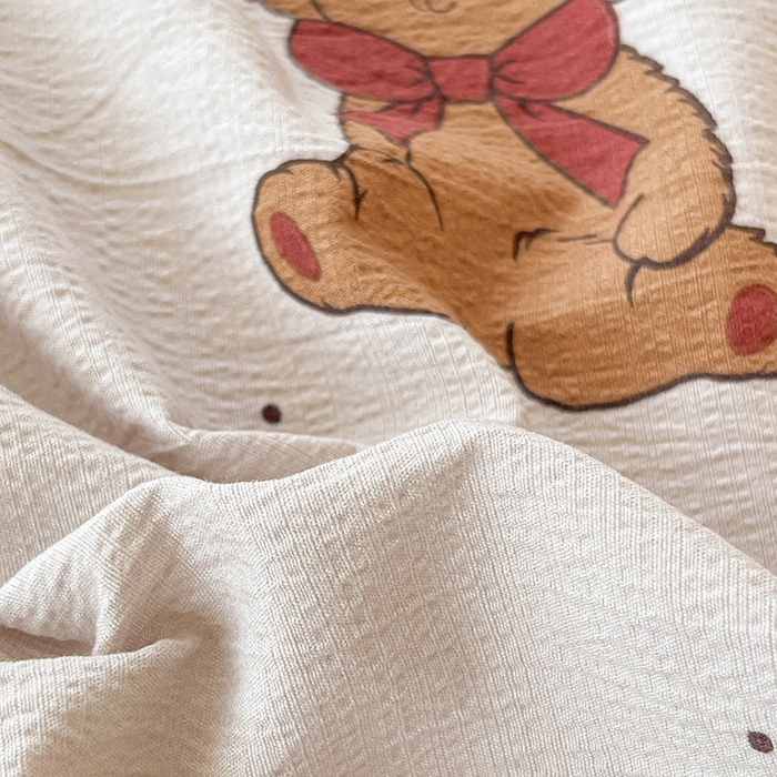 91家纺网 家纺一手货源 找家纺 维娜斯家纺 2025新款A类水洗棉双层纱床单单件 甜心派对