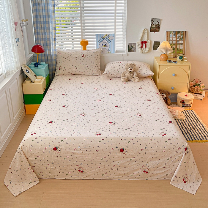 维娜斯家纺 2025新款A类水洗棉双层纱床单单件 森林派对