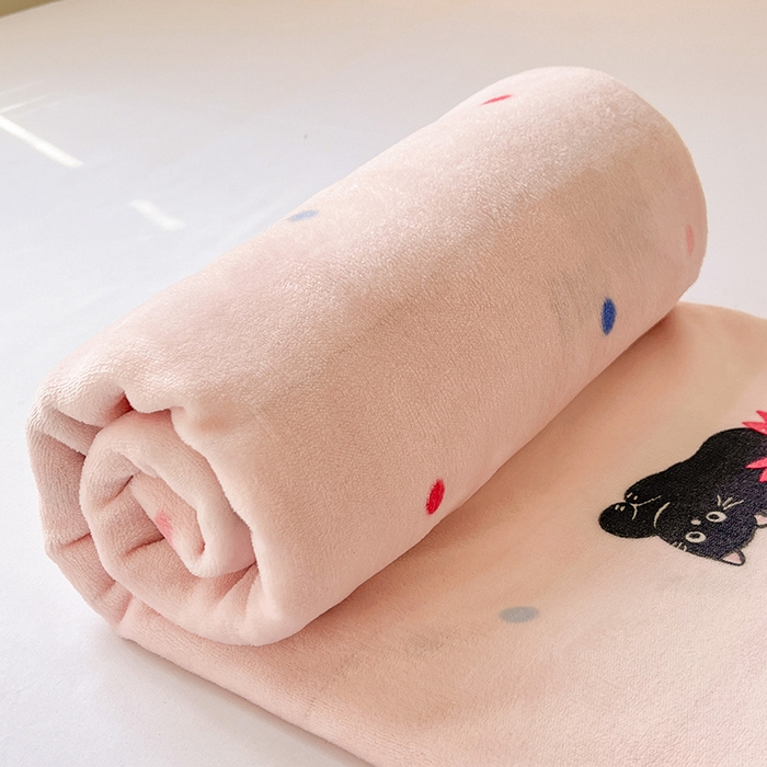 91家纺网 家纺一手货源 找家纺 维娜斯家纺 2025新款卡通牛奶绒印花床单单件 可爱猫咪