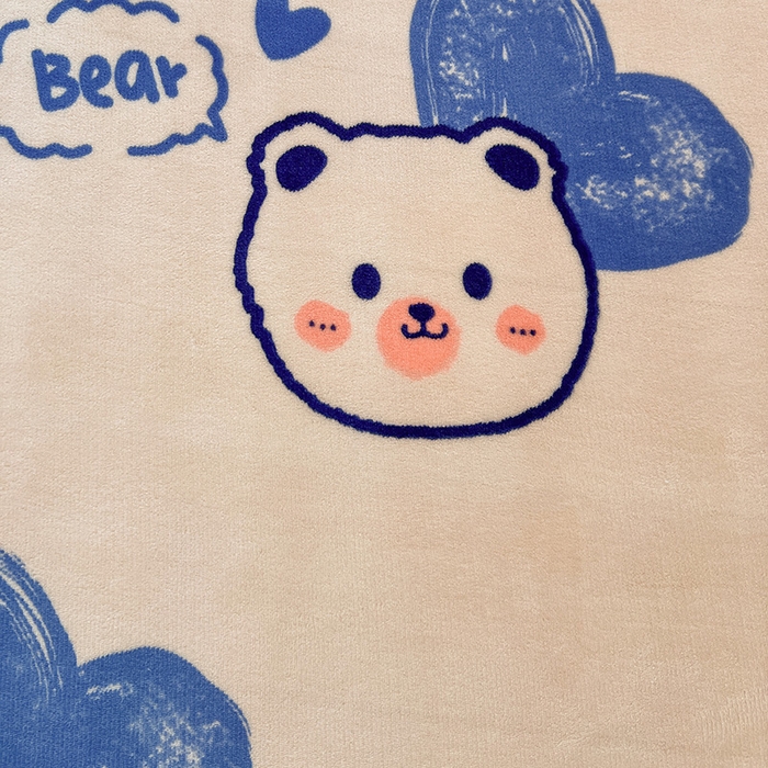 91家纺网 家纺一手货源 找家纺 维娜斯家纺 2025新款卡通牛奶绒印花床单单件 魅力小熊