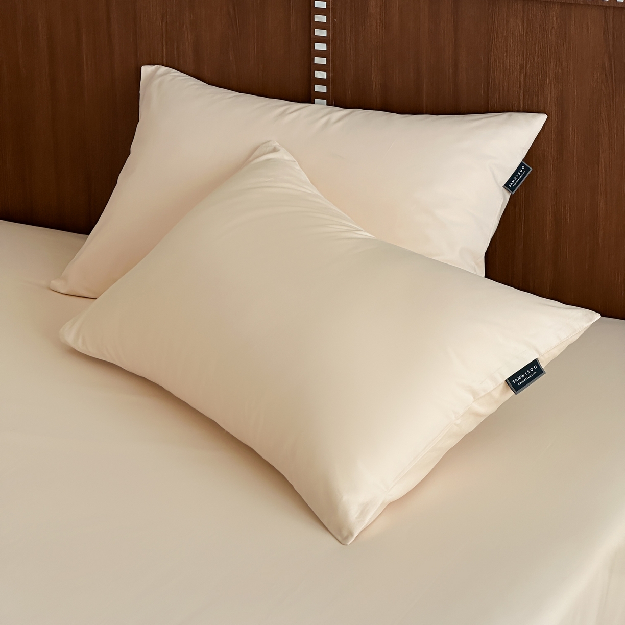 91家纺网 家纺一手货源 找家纺 三味舒屋 2025新款50支磨毛长绒棉纯棉纯色单枕套枕套单件-长期主义 亚麻金