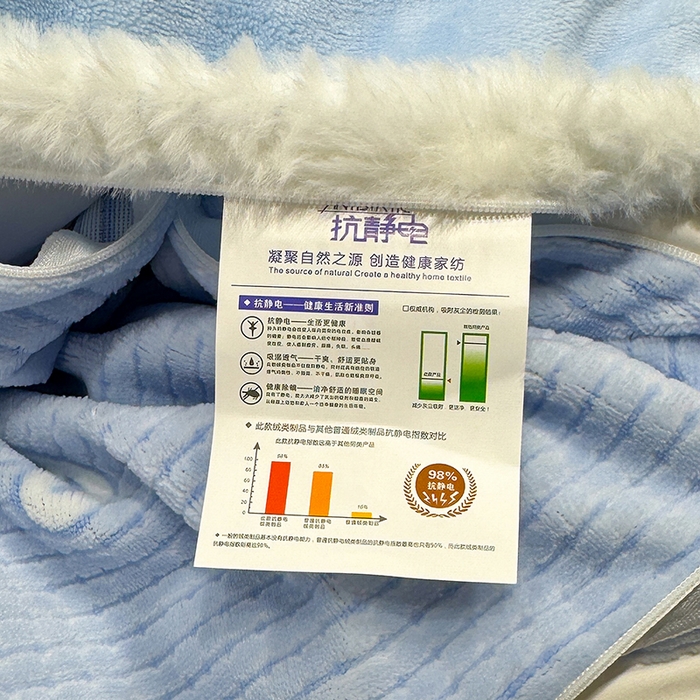 91家纺网 家纺一手货源 找家纺 ME/ERA HOME寐时代 2025新款牛奶绒8.5斤立体雕花兔毛绒包边四件套 云中小兔