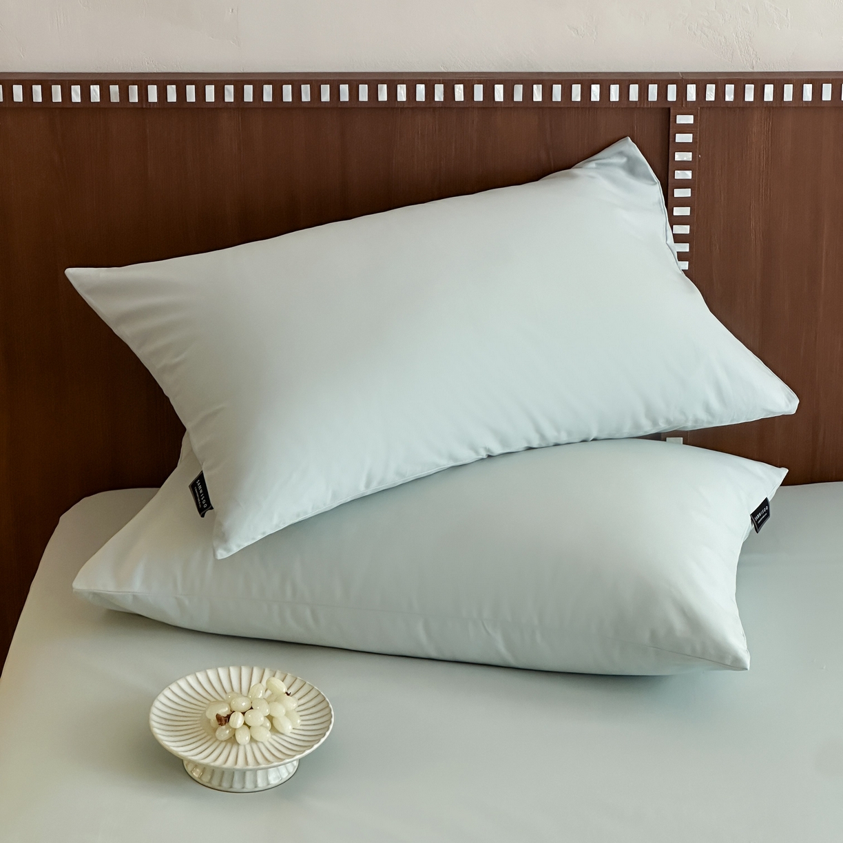 91家纺网 家纺一手货源 找家纺 三味舒屋 2025新款50支磨毛长绒棉纯棉纯色单枕套枕套单件-长期主义 泡沫绿