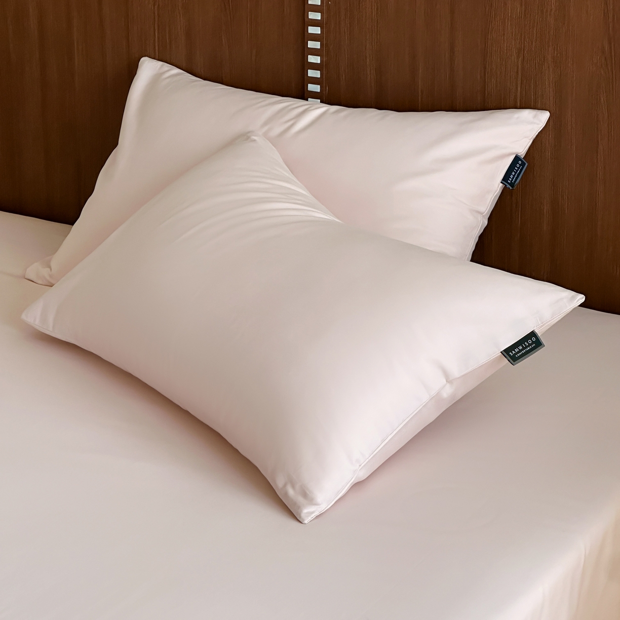 三味舒屋 2025新款50支磨毛长绒棉纯棉纯色单枕套枕套单件-长期主义 浅淡粉