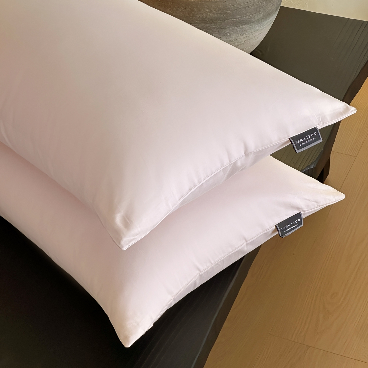 91家纺网 家纺一手货源 找家纺 三味舒屋 2025新款50支磨毛长绒棉纯棉纯色单枕套枕套单件-长期主义 浅淡粉