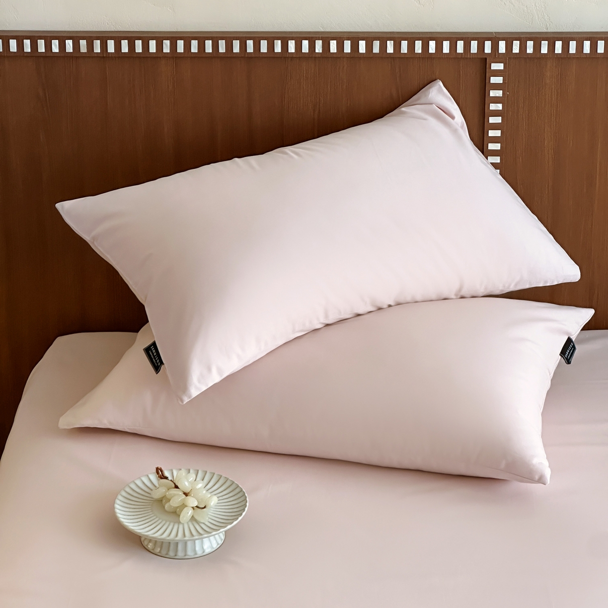 91家纺网 家纺一手货源 找家纺 三味舒屋 2025新款50支磨毛长绒棉纯棉纯色单枕套枕套单件-长期主义 浅淡粉