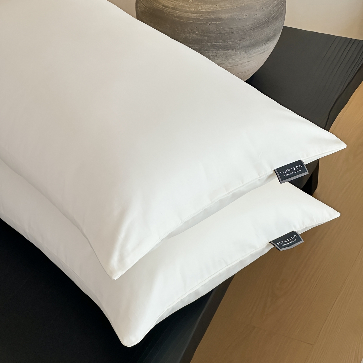 91家纺网 家纺一手货源 找家纺 三味舒屋 2025新款50支磨毛长绒棉纯棉纯色单枕套枕套单件-长期主义 雪白