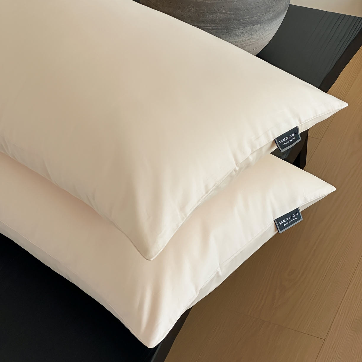 91家纺网 家纺一手货源 找家纺 三味舒屋 2025新款50支磨毛长绒棉纯棉纯色单枕套枕套单件-长期主义 亚麻金