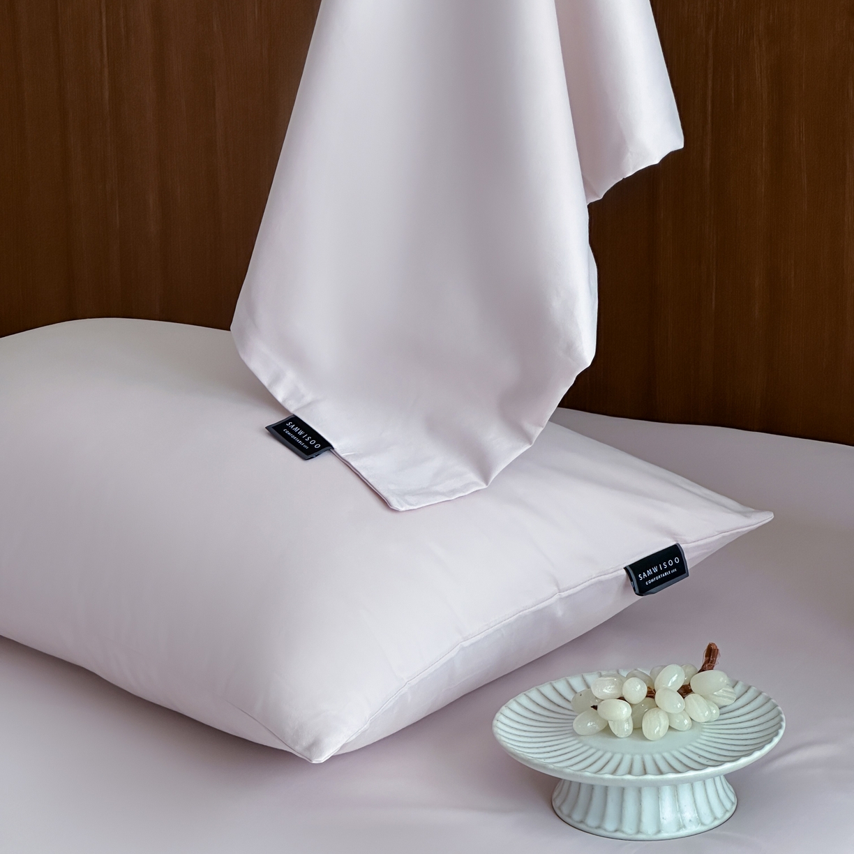 91家纺网 家纺一手货源 找家纺 三味舒屋 2025新款50支磨毛长绒棉纯棉纯色单枕套枕套单件-长期主义 紫灰