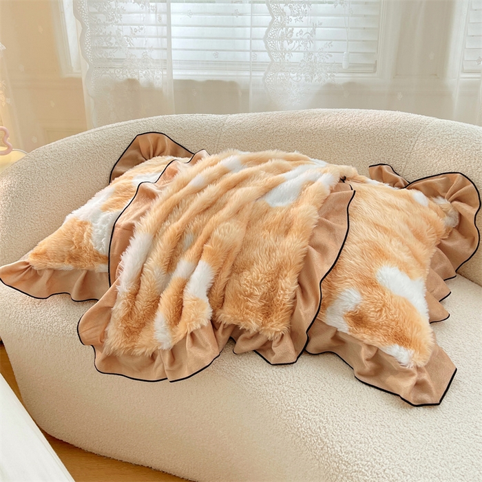 91家纺网 家纺一手货源 找家纺 （总）梦舒羽 2025新款兔毛绒单人枕套牛奶绒枕芯套雪花绒宿舍枕头套-泡泡