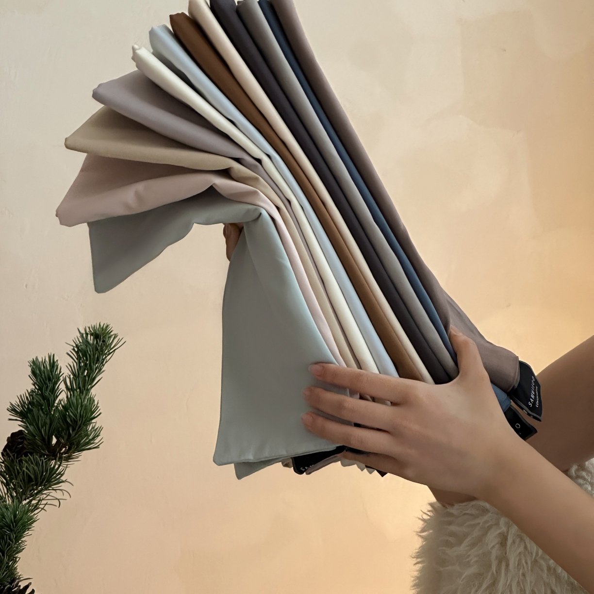 91家纺网 家纺一手货源 找家纺 三味舒屋 2025新款50支磨毛长绒棉纯棉纯色单枕套枕套单件-长期主义 组合图仅供展示不可下单