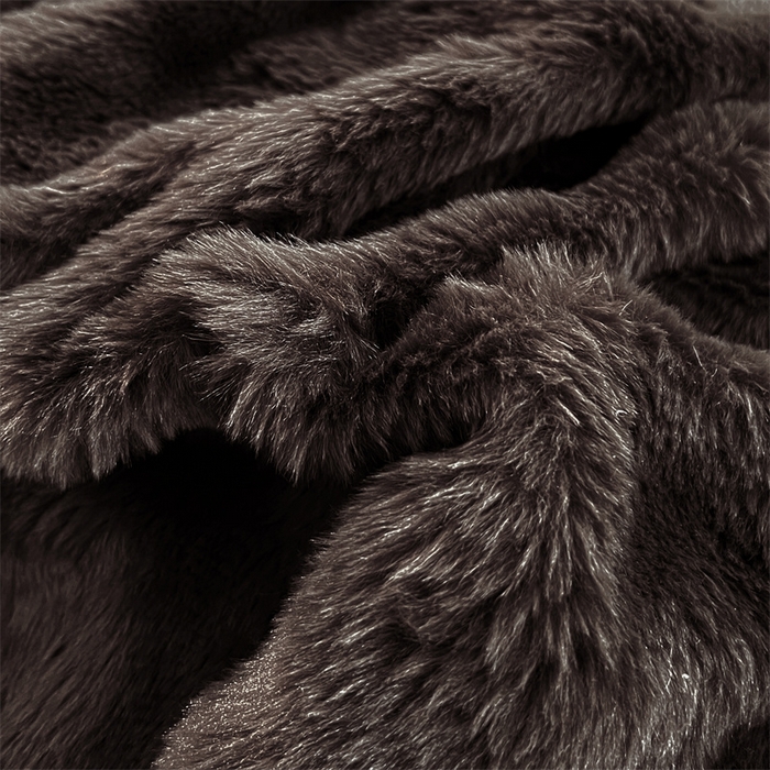 91家纺网 家纺一手货源 找家纺 梦舒羽 2025新款兔毛绒单人枕套牛奶绒枕芯套雪花绒宿舍枕头套-泡泡 兔毛绒泡泡花边款-咖啡色