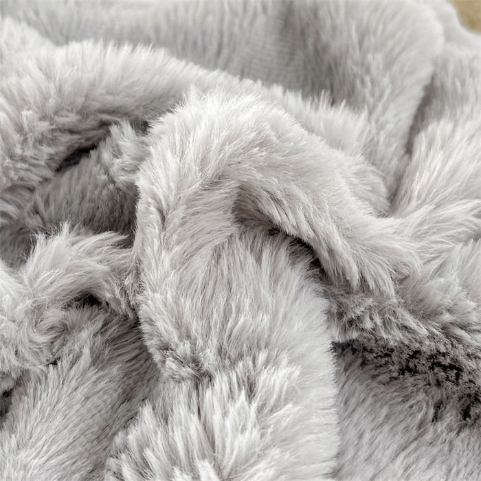 91家纺网 家纺一手货源 找家纺 梦舒羽 2025新款兔毛绒单人枕套牛奶绒枕芯套雪花绒宿舍枕头套-泡泡 兔毛绒泡泡花边款-烟雨灰