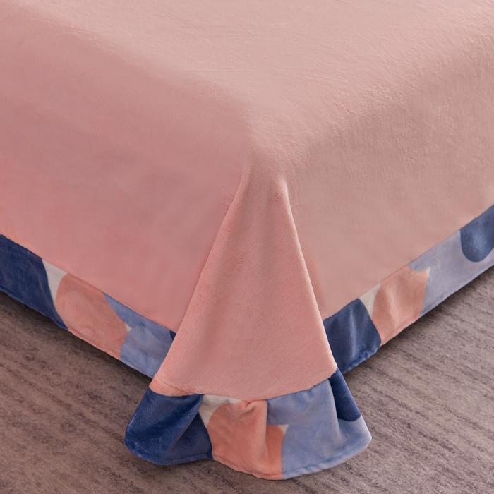 91家纺网 家纺一手货源 找家纺 丽涵家纺 2025秋冬新品230克全工艺消光牛奶绒印花四件套 爱的海洋