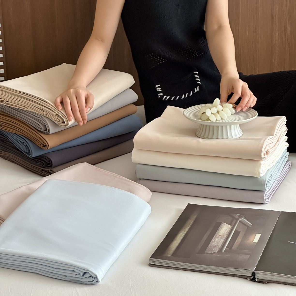 91家纺网 家纺一手货源 找家纺 （总）三味舒屋 2025新款50支磨毛长绒棉纯棉纯色单床单床单单件-长期主义