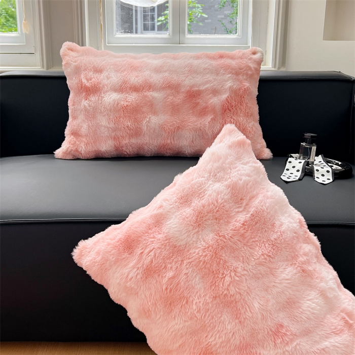 91家纺网 家纺一手货源 找家纺 梦舒羽 2025新款兔毛绒单人枕套牛奶绒枕芯套雪花绒宿舍枕头套一对装-泡泡 兔毛绒泡泡-梦幻樱粉