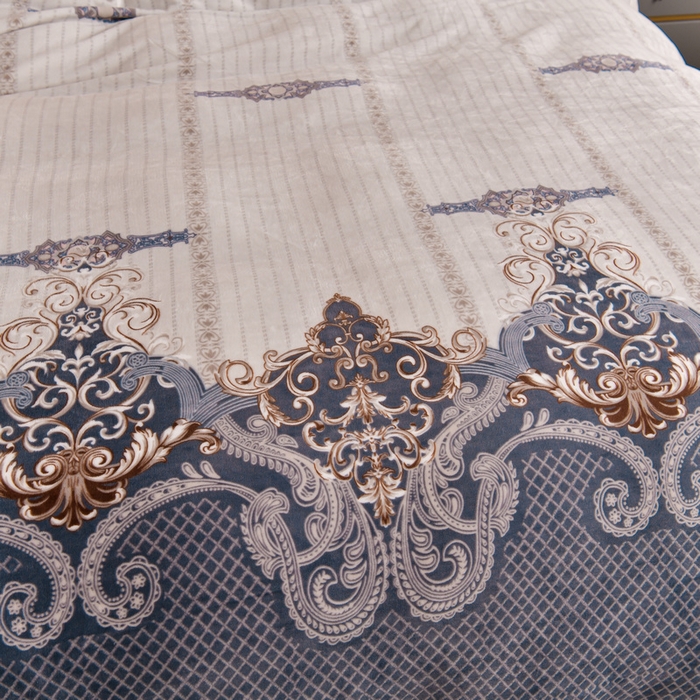 91家纺网 家纺一手货源 找家纺 丽涵家纺 2025秋冬新品230克全工艺消光牛奶绒印花四件套 富丽堂皇