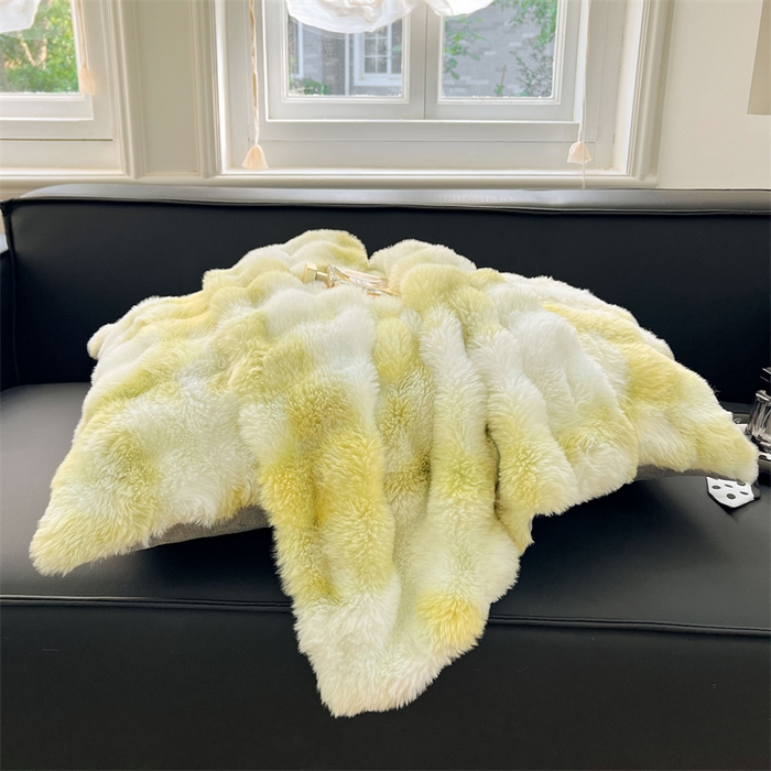 91家纺网 家纺一手货源 找家纺 梦舒羽 2025新款兔毛绒单人枕套牛奶绒枕芯套雪花绒宿舍枕头套一对装-泡泡 兔毛绒泡泡-梦幻果绿