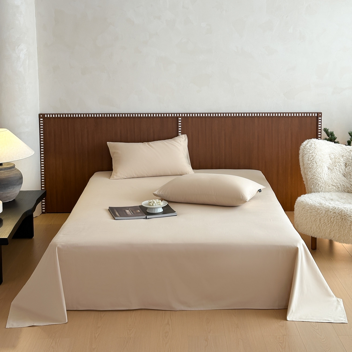 91家纺网 家纺一手货源 找家纺 三味舒屋 2025新款50支磨毛长绒棉纯棉纯色单床单床单单件-长期主义 曲奇