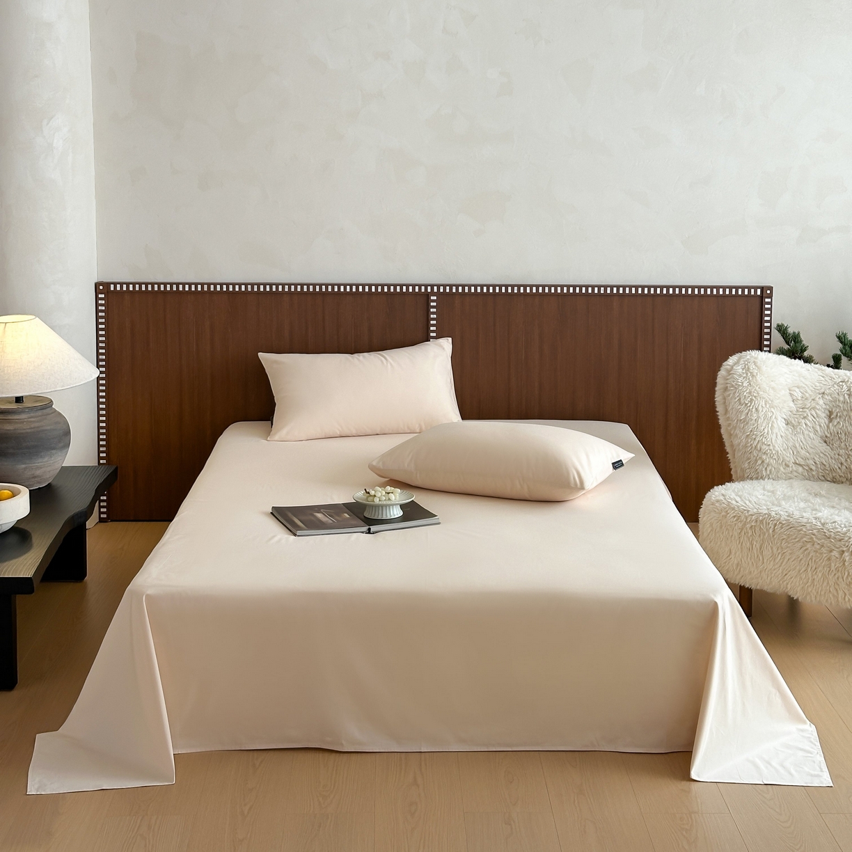 91家纺网 家纺一手货源 找家纺 三味舒屋 2025新款50支磨毛长绒棉纯棉纯色单床单床单单件-长期主义 亚麻金