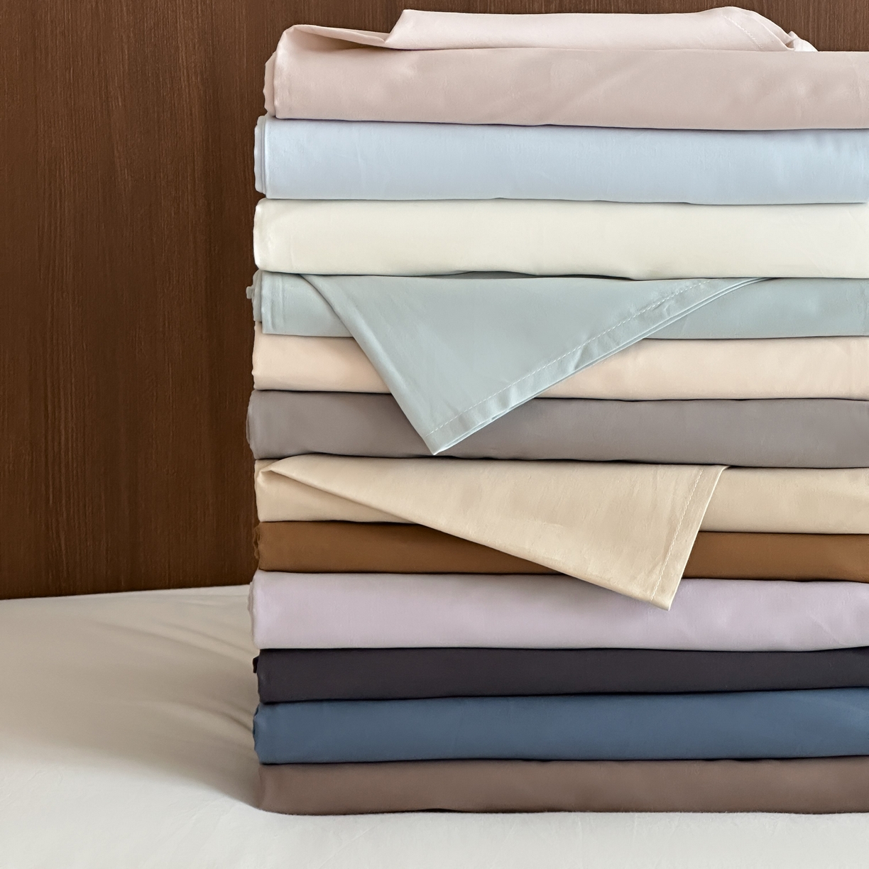 91家纺网 家纺一手货源 找家纺 三味舒屋 2025新款50支磨毛长绒棉纯棉纯色单床单床单单件-长期主义 组合图仅供展示不可下单