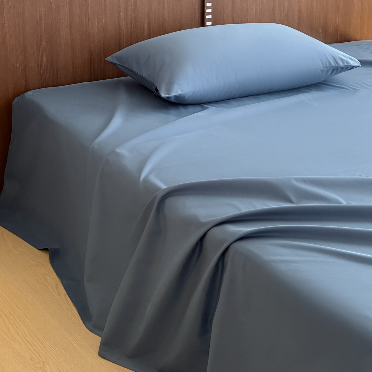 91家纺网 家纺一手货源 找家纺 三味舒屋 2025新款50支磨毛长绒棉纯棉纯色单床单床单单件-长期主义 南非蓝