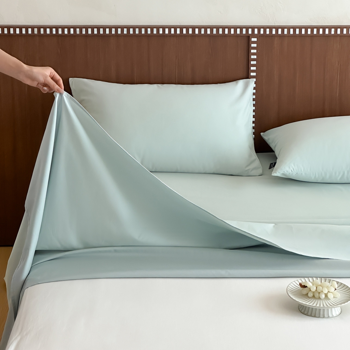 91家纺网 家纺一手货源 找家纺 三味舒屋 2025新款50支磨毛长绒棉纯棉纯色单床单床单单件-长期主义 泡沫绿