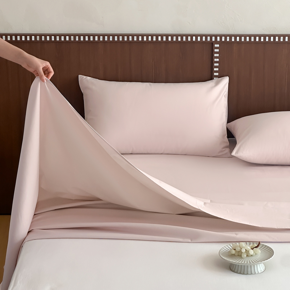 91家纺网 家纺一手货源 找家纺 三味舒屋 2025新款50支磨毛长绒棉纯棉纯色单床单床单单件-长期主义 浅淡粉