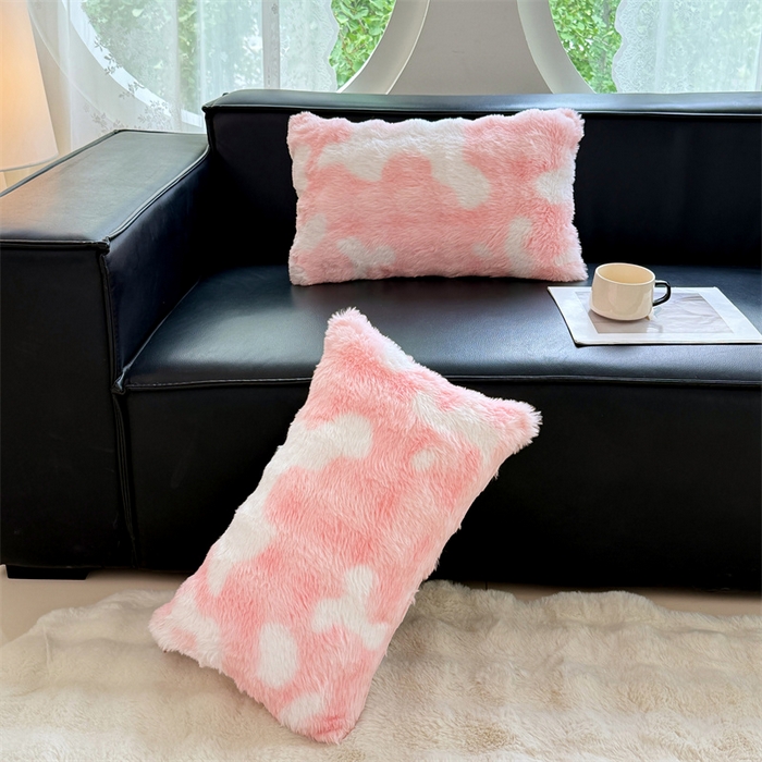 91家纺网 家纺一手货源 找家纺 梦舒羽 2025新款兔毛绒抱枕套单人牛奶绒枕芯套雪花绒儿童枕枕头套-泡泡 兔毛绒泡泡-梦幻樱粉