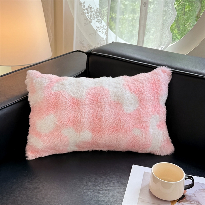 91家纺网 家纺一手货源 找家纺 梦舒羽 2025新款兔毛绒抱枕套单人牛奶绒枕芯套雪花绒儿童枕枕头套-泡泡 兔毛绒泡泡-梦幻樱粉