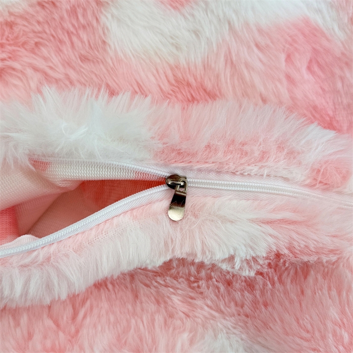 91家纺网 家纺一手货源 找家纺 梦舒羽 2025新款兔毛绒抱枕套单人牛奶绒枕芯套雪花绒儿童枕枕头套-泡泡 兔毛绒泡泡-梦幻樱粉