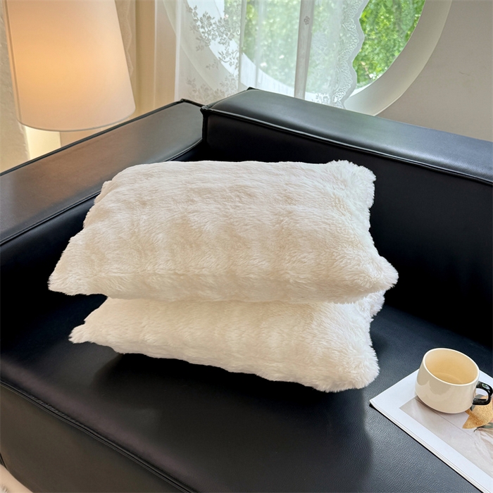 91家纺网 家纺一手货源 找家纺 梦舒羽 2025新款兔毛绒抱枕套单人牛奶绒枕芯套雪花绒儿童枕枕头套-泡泡 兔毛绒泡泡-晨曦白