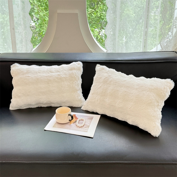 91家纺网 家纺一手货源 找家纺 梦舒羽 2025新款兔毛绒抱枕套单人牛奶绒枕芯套雪花绒儿童枕枕头套-泡泡 兔毛绒泡泡-晨曦白