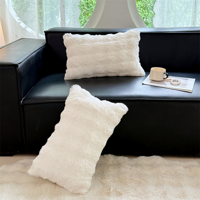 91家纺网 家纺一手货源 找家纺 梦舒羽 2025新款兔毛绒抱枕套单人牛奶绒枕芯套雪花绒儿童枕枕头套-泡泡 兔毛绒泡泡-晨曦白