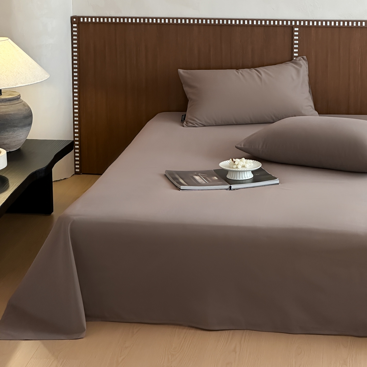 91家纺网 家纺一手货源 找家纺 三味舒屋 2025新款50支磨毛长绒棉纯棉纯色单床单床单单件-长期主义 巧克力