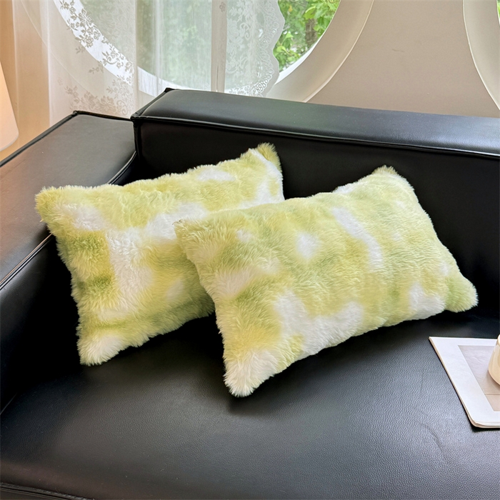 91家纺网 家纺一手货源 找家纺 梦舒羽 2025新款兔毛绒抱枕套单人牛奶绒枕芯套雪花绒儿童枕枕头套-泡泡 兔毛绒泡泡-梦幻果绿